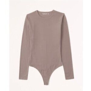 Abercrombie Long-Sleeve Cotton Seamless Fabric Crew Bodysuit